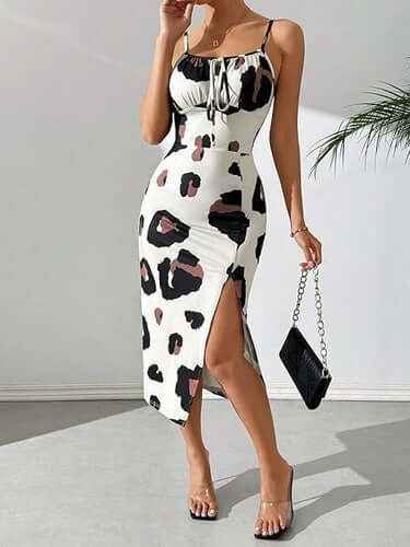 Women's Printed Bodycon Midi Dress