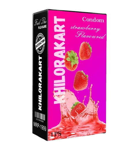 Strawbeery Reusable Condom Pink Packaging