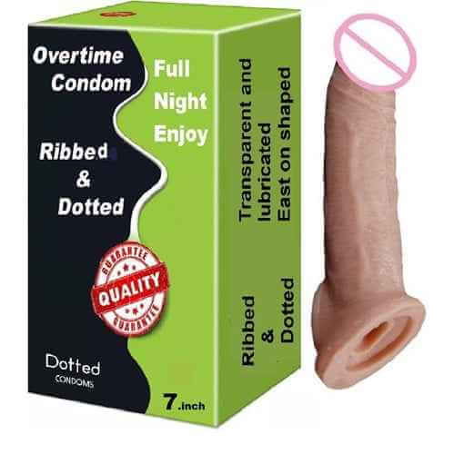 Crystal Washable Silicone Condom – side view