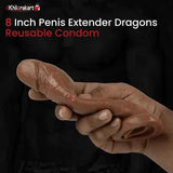 Khilorakart XL8inch Soft Washable Silicone Condom