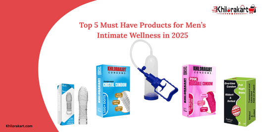 Top 5 Must-Have Men’s Intimate Wellness Products from KhiloraKart – Featuring Penis Enlargement Pump, Transparent Crystal Condom, Extra Dotted Condom, Pink Reusable Ribbed Condom, and JCB Gorilla Condom – 2025 Bestsellers"