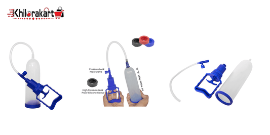 KhiloraKart Enlargement Pump for Men – High Pressure Vacuum Device with Leak-Proof Valve and Silicone Sleeves for Safe and Effective Use”