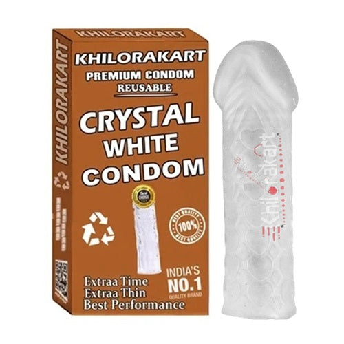 Transparent Crystal Reusable Silicone Washable Condom