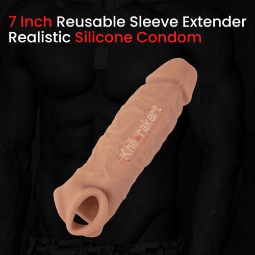 jumbo 9inch Soft Washable Silicone Extender Sleeve Condoms