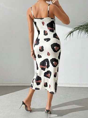 Women's Printed Bodycon Midi Dress