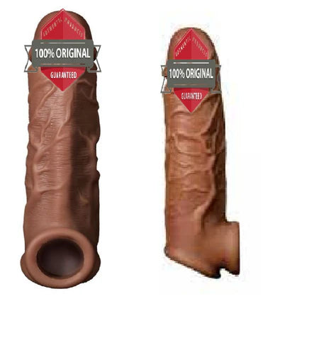 Brown Color Silicon Made Reuseable Penis Cover With Real Toy For Men JC