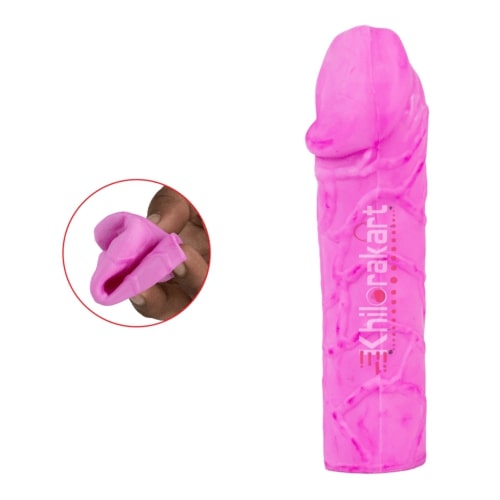 Silicone Extra Ribbed Pink Reusable Condom