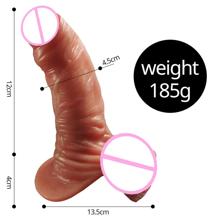 Realistic Jelly Dong Big Black Dildo TPE Penis for Women Sex  Silicone Material