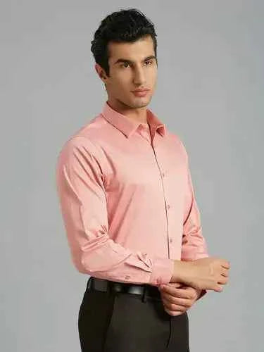 Men's Everday Regular Fit Solid Shirt Cotton Rich Pocketing