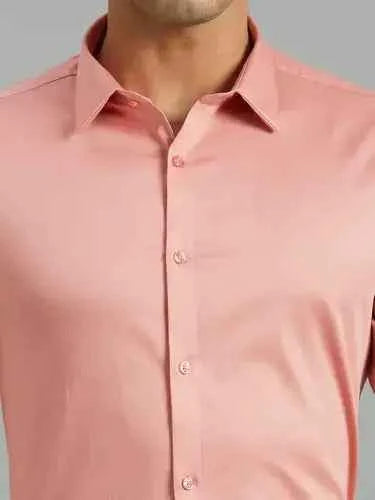 Men's Everday Regular Fit Solid Shirt Cotton Rich Pocketing