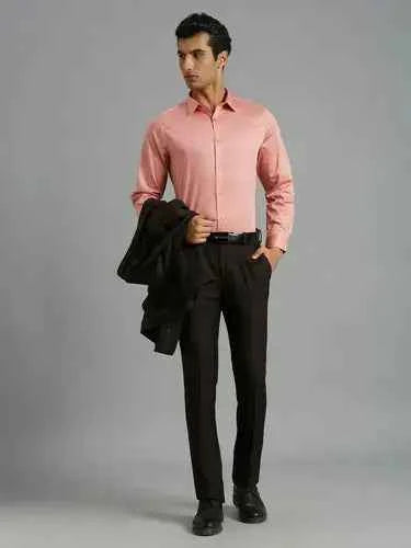 Men's Everday Regular Fit Solid Shirt Cotton Rich Pocketing