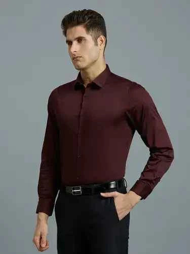 Men's Everday Regular Fit Solid Shirt Cotton Rich Pocketing