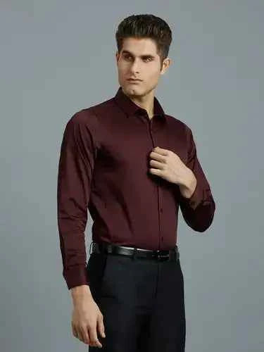 Men's Everday Regular Fit Solid Shirt Cotton Rich Pocketing
