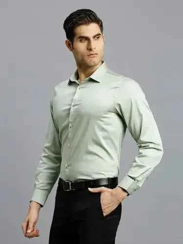 Men's Everday Regular Fit Solid Shirt Cotton Rich Pocketing