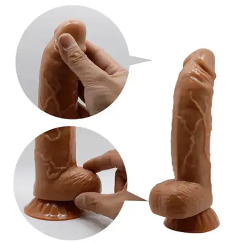 Big Dildo brown flesh color penis sex toys Female Masturbator dildo for men