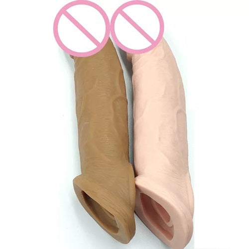 silicone enlargement extender condom for men penis sleeve