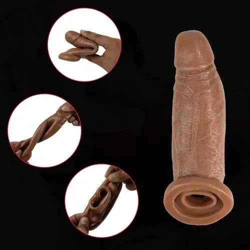 Khilorakart XL8inch Soft Washable Silicone Condom 