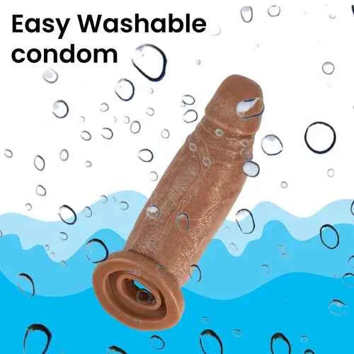 Khilorakart XL8inch Soft Washable Silicone Condom 