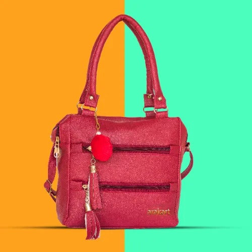 maroon woman Archive Soulder Handbag